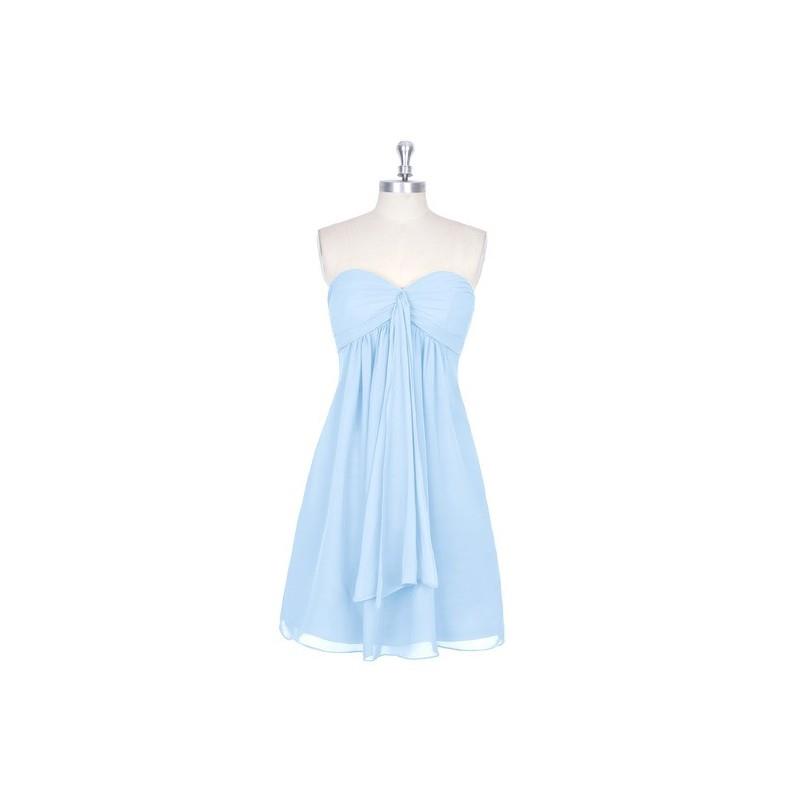 My Stuff, Sky_blue Azazie Jessica - Sweetheart Back Zip Chiffon Mini Dress - Charming Bridesmaids St