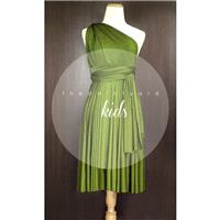 KIDS Olive Bridesmaid Dress Convertible Dress Infinity Dress Multiway Dress Wrap Dress Green Flower
