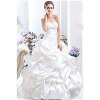 Glamour Princess Sweetheart Chapel Train Taffeta Wedding Dress CWLT130FA - Top Designer Wedding Onli