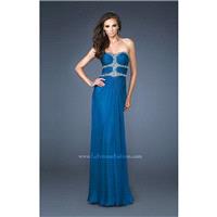 Midnight Blue La Femme 18560 - Chiffon Dress - Customize Your Prom Dress