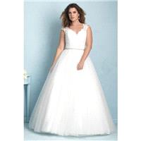 Allure Women Plus-Size Dresses Style W350 by Allure Women - Ivory  White  Champagne Lace  Tulle Wedd