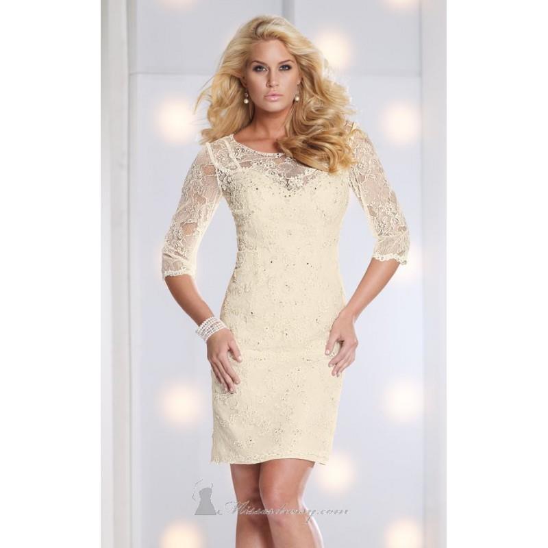 wedding, Beaded Lace Dress by Social Occasions by Mon Cheri 113856 - Bonny Evening Dresses Online