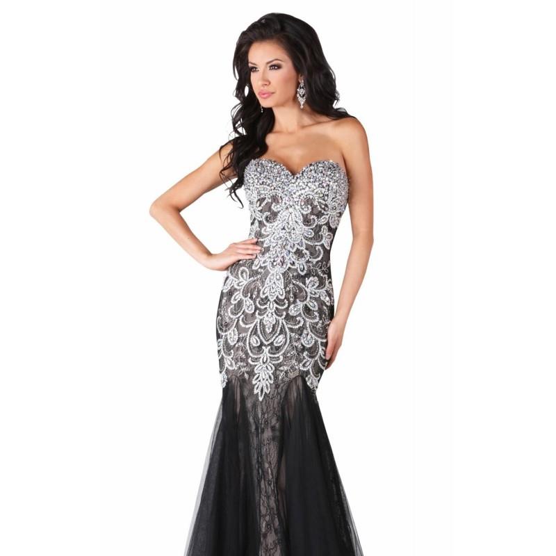 My Stuff, Black/Nude Beaded Mermaid Gown by Epic Formals - Color Your Classy Wardrobe