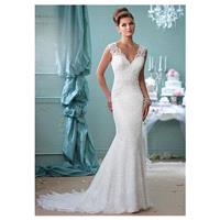Fabulous Lace & Tulle V-neck Neckline Mermaid Wedding Dresses with Lace Appliques - overpinks.com