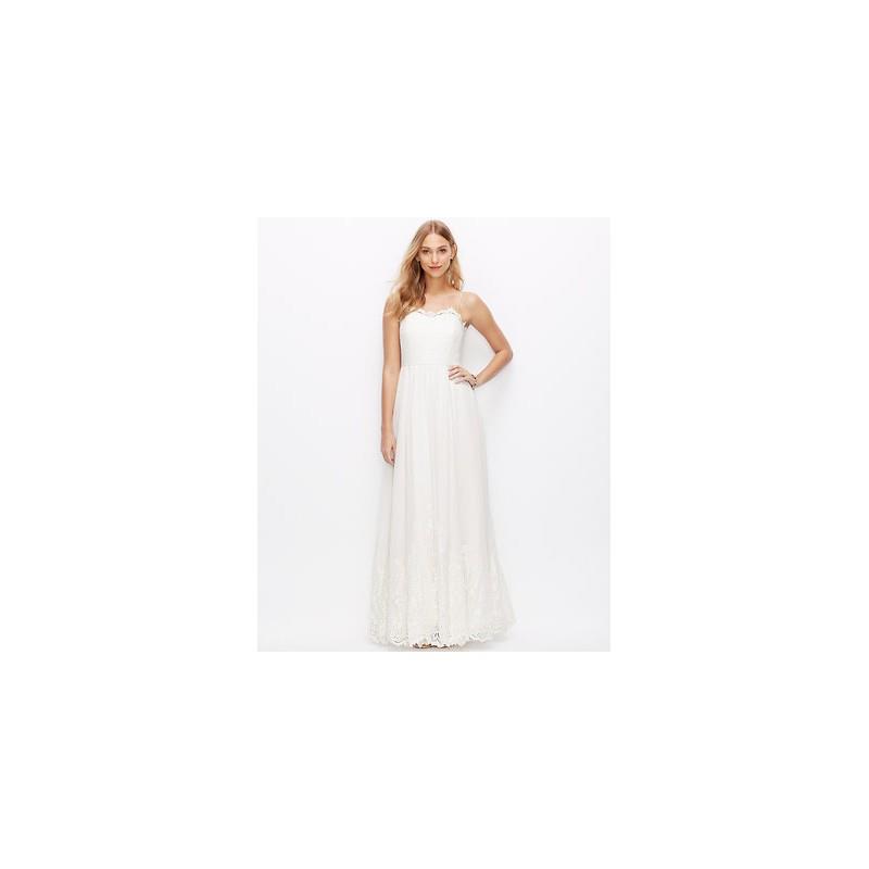 My Stuff, Ann Taylor Lace Georgette Spaghetti Strap Gown - Wedding Dresses 2017,Cheap Bridal Gowns,P
