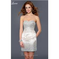 Nude Beaded Fitted Dress by Lara Designs - Color Your Classy Wardrobe