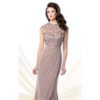 Mink Chiffon Evening Gown by Mon Cheri Montage - Color Your Classy Wardrobe