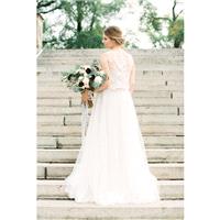 Ball Gown Sweet Sweep Train Sleeveless Bateau Ivory Covered Button Appliques Fall Lace Outdoor Brida