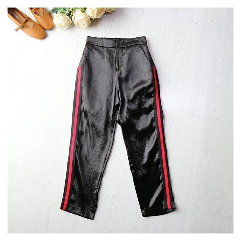 My Stuff, Must-have Banded Waist Zipper Up Edgy Casual Trouser - beenono.com