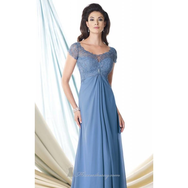 My Stuff, Chiffon Lace Gown  by Mon Cheri Montage 114918 - Bonny Evening Dresses Online