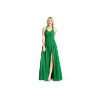 Emerald Azazie Veronica - Back Zip Floor Length Chiffon Halter Dress - Charming Bridesmaids Store