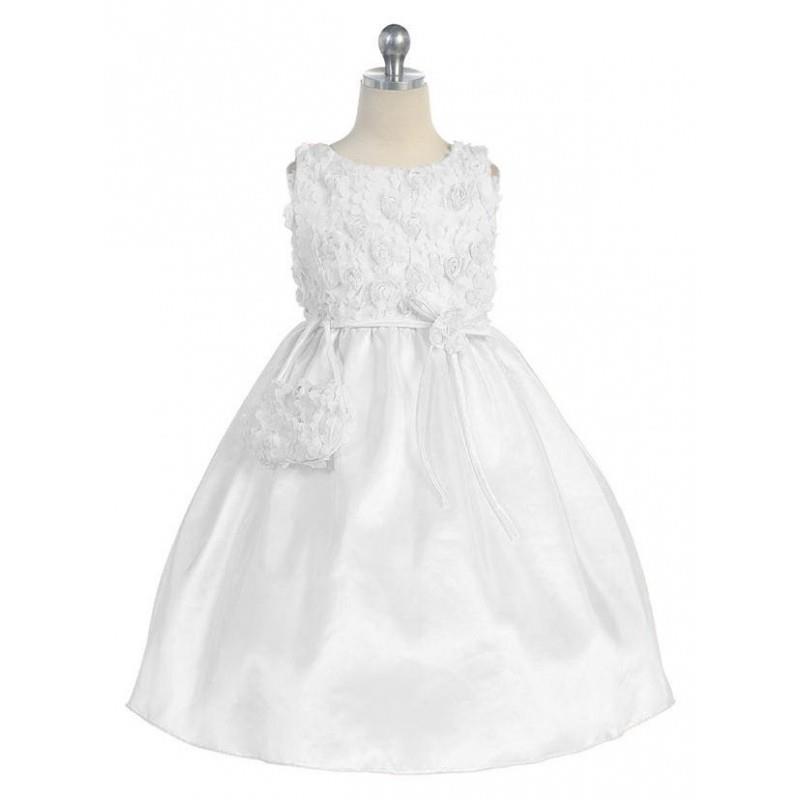 My Stuff, White Tulle Rosebud Bodice w/ Taffeta Skirt Style: D731 - Charming Wedding Party Dresses|U