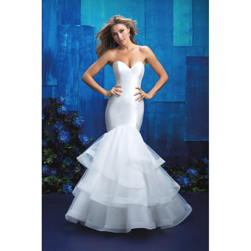 My Stuff, Style 9416 by Allure Bridals - Ivory Mikado Floor Sweetheart  Strapless Wedding Dresses -