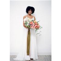 Aline Elegant Floor-Length White Sleeveless Beading Straps Chiffon Summer Garden Wedding Dress - ove
