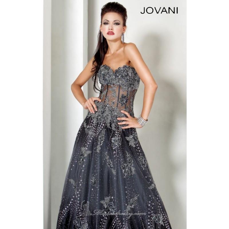 My Stuff, Classical Cheap Embroidered Dress by Jovani Evening 3677 Dress New Arrival - Bonny Evening
