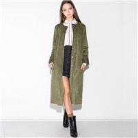 Casual Vogue Fringe Split Front Slimming Long Sleeves Winter Coat Overcoat - Bonny YZOZO Boutique St