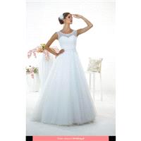 Relevance Bridal - Bologna White Butterfly Floor Length Boat Classic Sleeveless No - Formal Bridesma