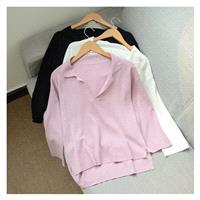 Must-have Casual Asymmetrical Polo Collar Long Sleeves Summer - Discount Fashion in beenono