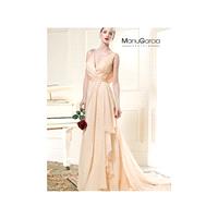 Vestido de novia de Manu García Modelo MG0627 - 2015 Recta Pico Vestido - Tienda nupcial con estilo