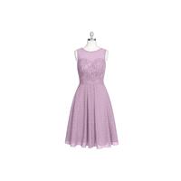 Wisteria Azazie Willow - Sweetheart Knee Length Back Zip Chiffon And Lace - Simple Bridesmaid Dresse