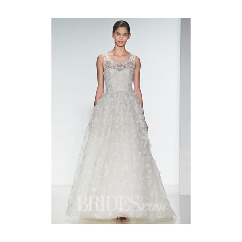 My Stuff, Amsale - Spring 2015 - Sleeveless Hand-Beaded Ball Gown Wedding Dress with a Scoop Necklin