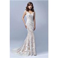 Enzoani BT17-01 by Beautiful by Enzoani - Coffee  Ivory Lace  Tulle Illusion back  Low Back  Zip-Up