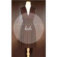 KIDS Chocolate Bridesmaid Convertible Dress Infinity Dress Multiway Dress Wrap Dress Twist Dress Bro