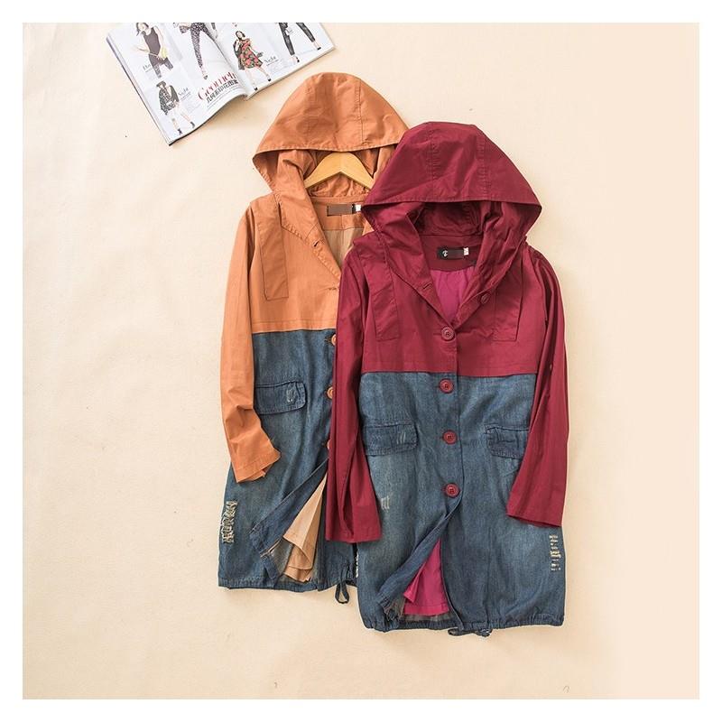 My Stuff, Split Front Vintage and Worn Long Sleeves Cowboy Fall Coat Hat - Discount Fashion in beeno