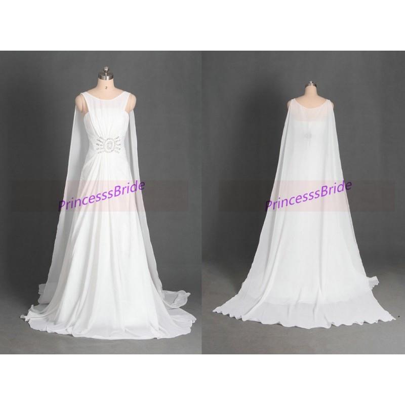 wedding, 2016 long chiffon wedding gowns with sweep train,unique simple bridal dresses in white,chea