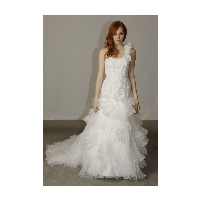 My Stuff, Henry Roth - Fall 2012 - One-Shoulder Lace and Chiffon Mermaid Wedding Dress - Stunning Ch