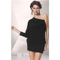 Black One Long Sleeved Dress by Josh and Jazz - Color Your Classy Wardrobe