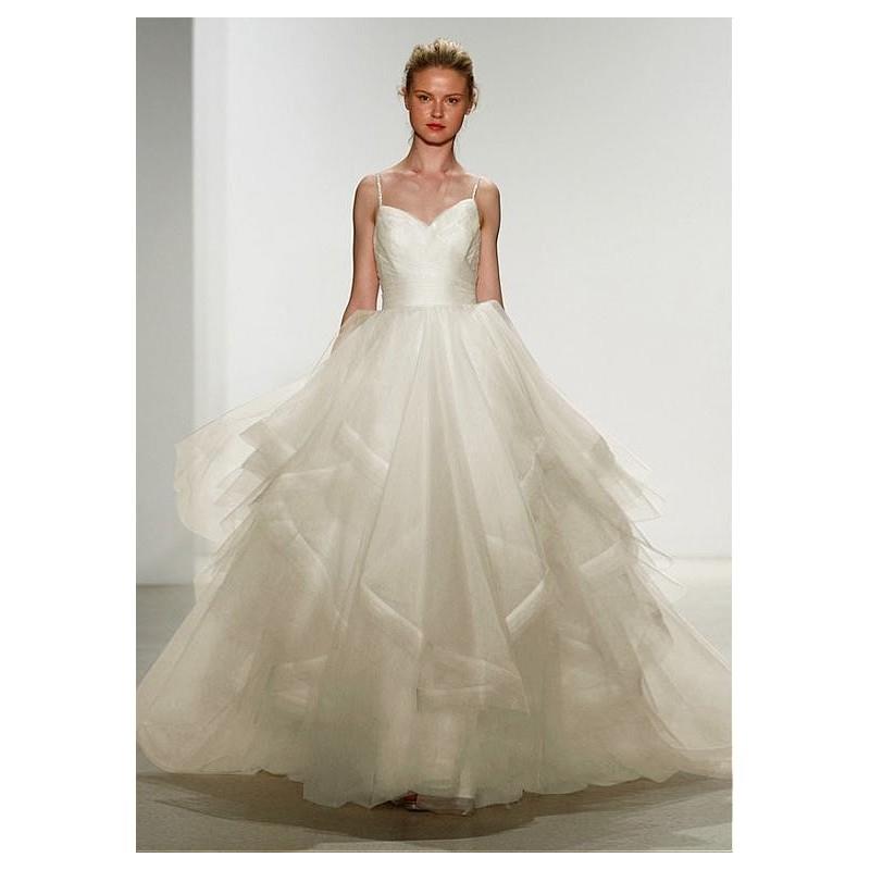My Stuff, Marvelous Tulle Spaghetti Straps Neckline Ball Gown Wedding Dresses with Beadings - overpi