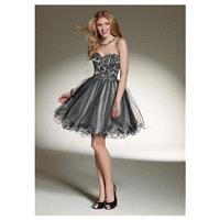 Amazing Lace & Tulle & Satin A-line Sweetheart Neck Raised Waist Homecoming Dress - overpinks.com