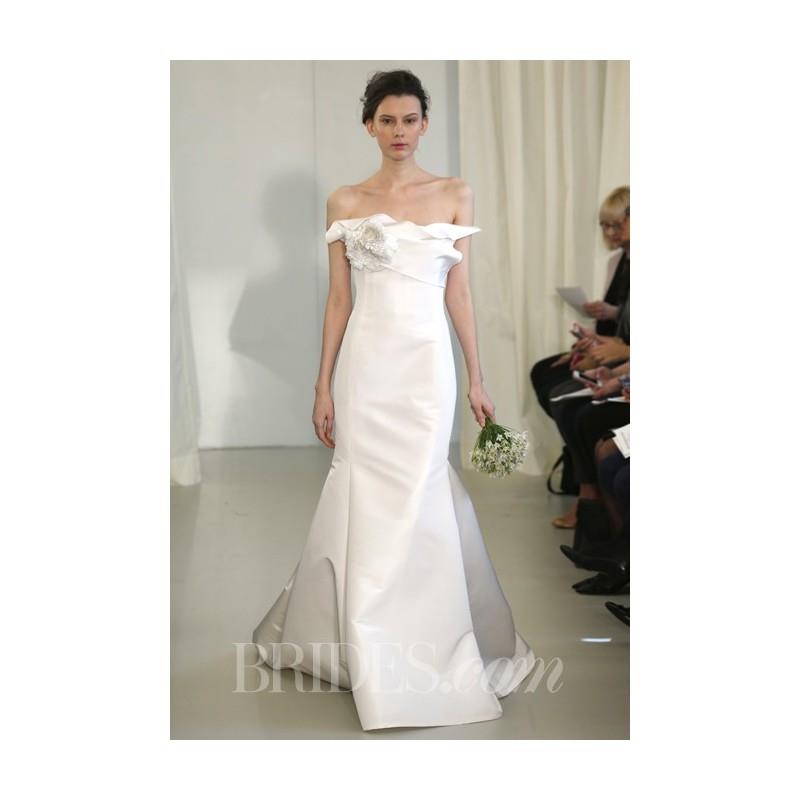 My Stuff, Angel Sanchez - Spring 2014 - Style N10022 Strapless Silk Wedding Dress with Flower Detail