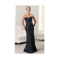 Montage by Mon Cheri Black Multi Ribbon Lace Evening Dress 112925 - Brand Prom Dresses|Beaded Evenin