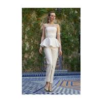 Stephanie Allin Couture - 2013 - Beaded Lace Wedding Jumpsuit with Peplum - Stunning Cheap Wedding D