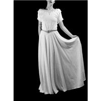 1940 - Beaded Crepe Ivory Wedding Dress  - Made to Order - FREE SHIPPING WORLDWIDE - Hand-made Beaut