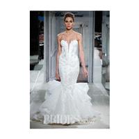 Pnina Tornai for Kleinfeld - 2014 - Style 4277 Strapless Beaded Lace Mermaid Wedding Dress - Stunnin