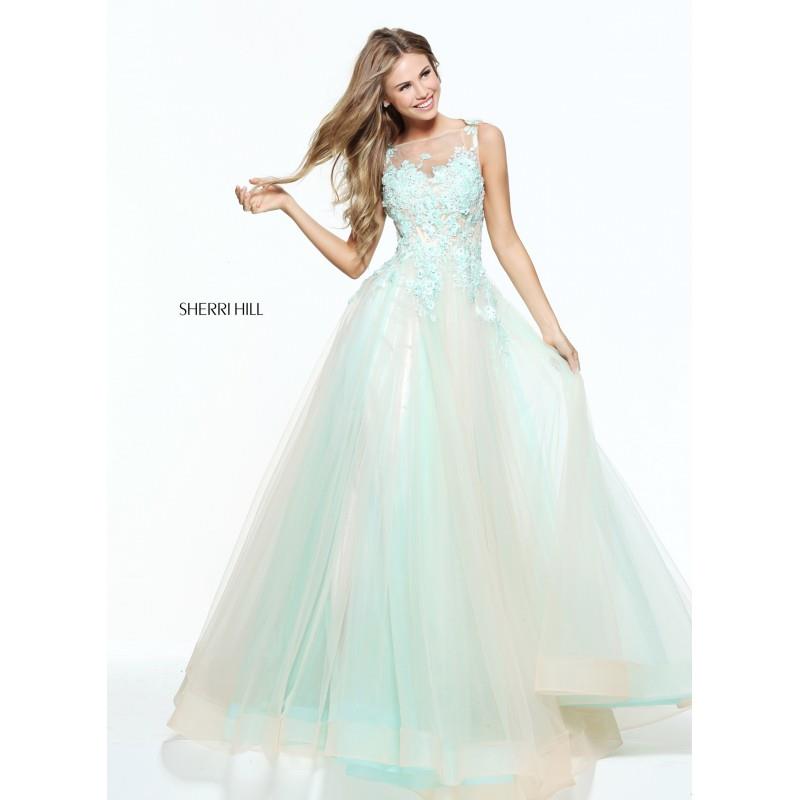 My Stuff, Sherri Hill 51051 Prom Dress - High Neck, Square, Sweetheart Long A Line Prom Sherri Hill