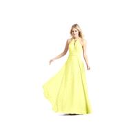Daffodil Azazie Melody - Floor Length Back Zip Halter Chiffon Dress - Simple Bridesmaid Dresses & Ea