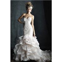 Style C389 by Allure Couture - Sweetheart Net Sleeveless Chapel Length Mermaid Floor length Dress -