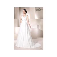 Vestido de novia de Alba Moda Modelo N15455 - 2015 Evasé Pico Vestido - Tienda nupcial con estilo de