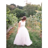 Bridal Charm -  tulle skirt  / wedding skirt / floor length / boho wedding dress / ivory tulle skirt