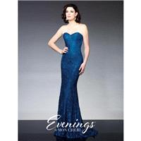 Evenings by Mon Cheri TBE21512 Fitted Lace Gown - Brand Prom Dresses|Beaded Evening Dresses|Charming