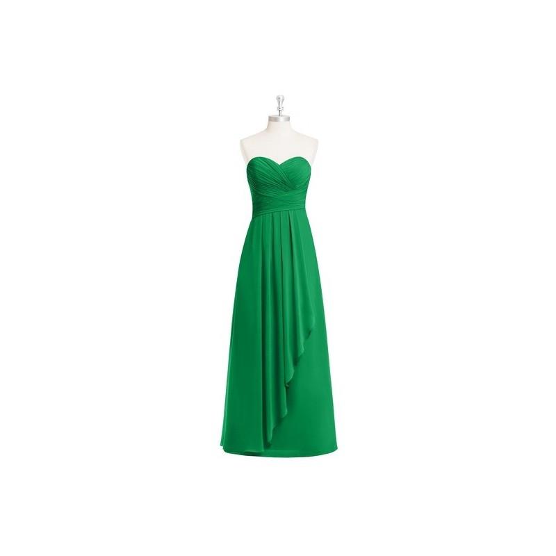 My Stuff, Emerald Azazie Faye - Chiffon Sweetheart Floor Length Back Zip Dress - Simple Bridesmaid D
