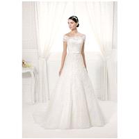 Alma Novia FERROL - A-Line Off the Shoulder Natural Floor Chapel Lace - Formal Bridesmaid Dresses 20