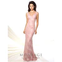 Montage 116931 V Neck Fit and Flare Formal Gown - Brand Prom Dresses|Beaded Evening Dresses|Charming