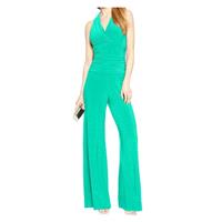 Nine West - 10571878-X53 Halter Ruched Empire Jumpsuit - Designer Party Dress & Formal Gown