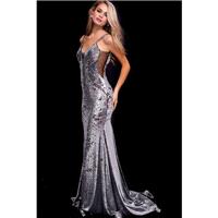 Jovani - 56897 Plunging V-Neck Sequin Prom Dress - Designer Party Dress & Formal Gown