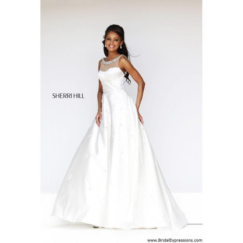 My Stuff, Sherri Hill 21269 Illusion Neckline Prom Dress - Crazy Sale Bridal Dresses|Special Wedding